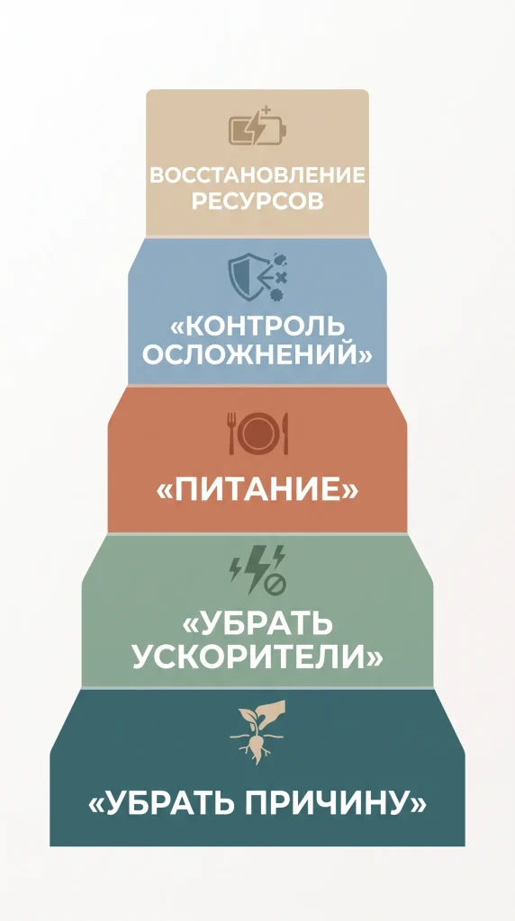 пять уровней работы при циррозе: от устранения причины до восстановления ресурсов