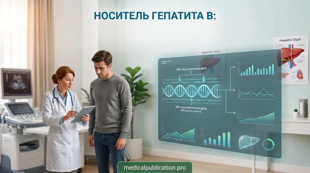 Носитель гепатита B: врач обсуждает с мужчиной результаты анализов на вирус